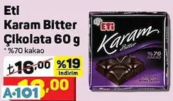 ETİ KARAM BİTTER ÇİKOLATA